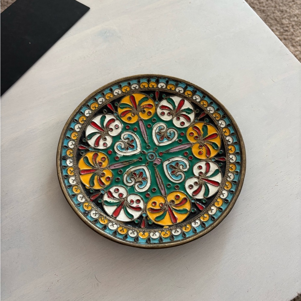 Greek plate dish Greece decor mosaic